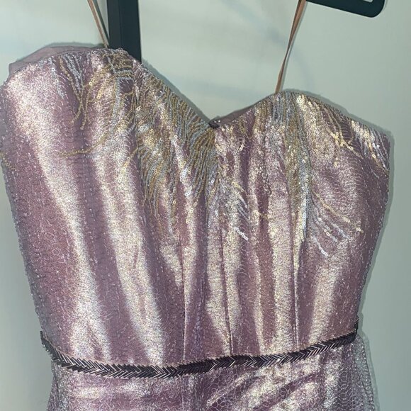 Rene Ruiz Collection Ombré Burnout Strapless Gown - Picture 2 of 11